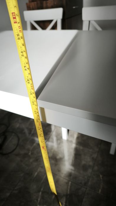 Stół + 4 krzesła kolor biały JYSK