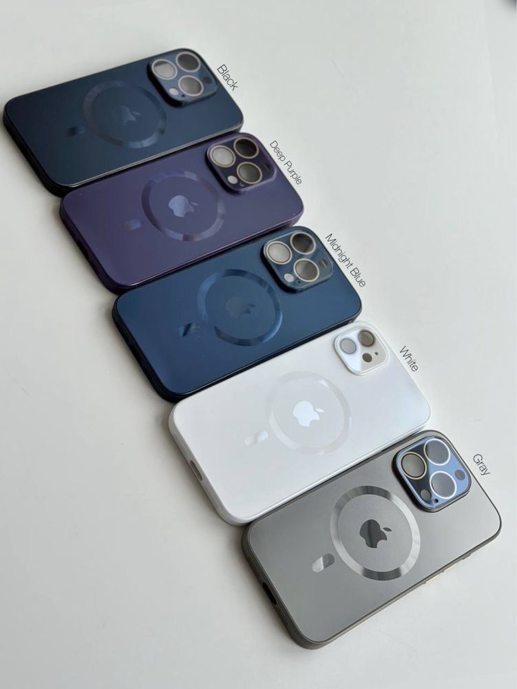 Чохол на iPhone 14 Pro Max та інші, скляний Айфон про макс магсейф