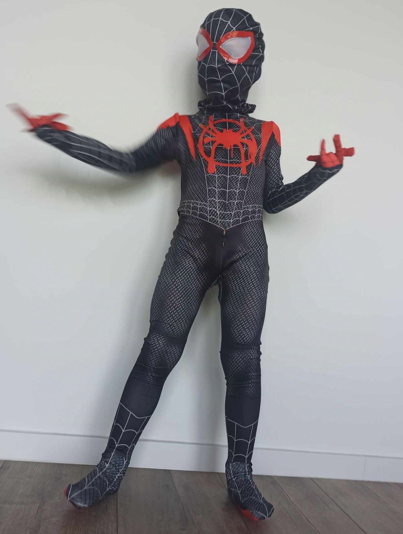Nowy strój, kostium Spiderman Spin Miles Morales Spidey (Rozm.120)
