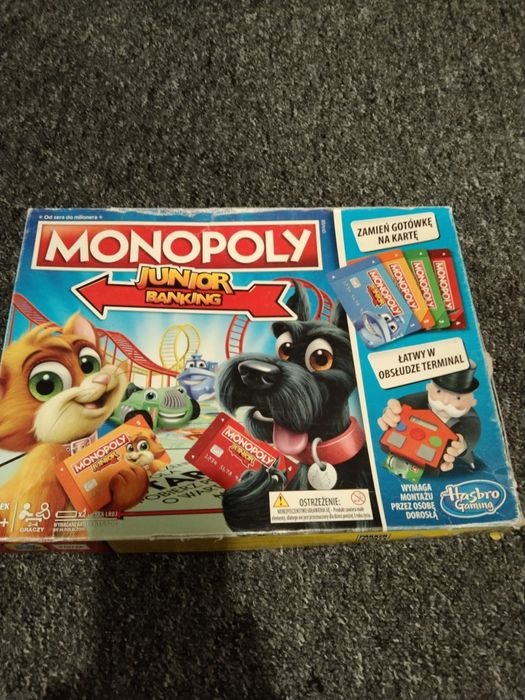 Gra planszowa Hasbro Monopoly Junior plus gratis Kolejowy zawrót głowy