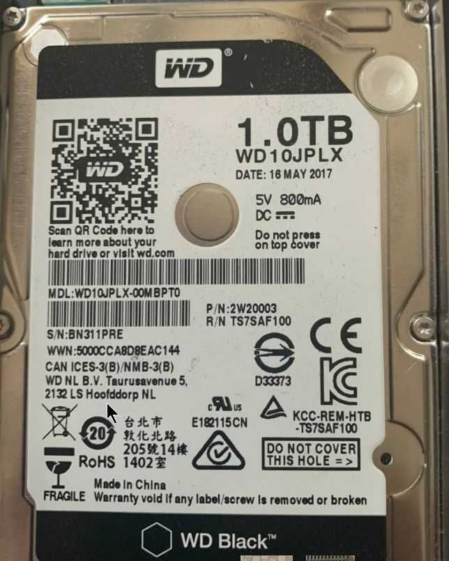 HDD 2.5 WD Black 1TB 7200