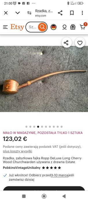 Fajka- antyk Ropp The Luxe France - 32 cm