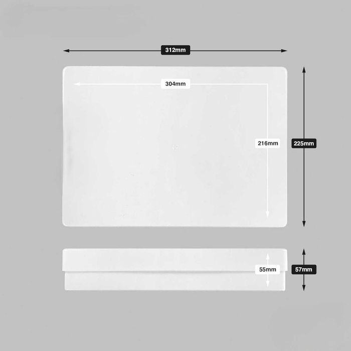5x Pojemnik A4 Organizer Plastikowy Biały 3.6L Stackable Na dokumenty