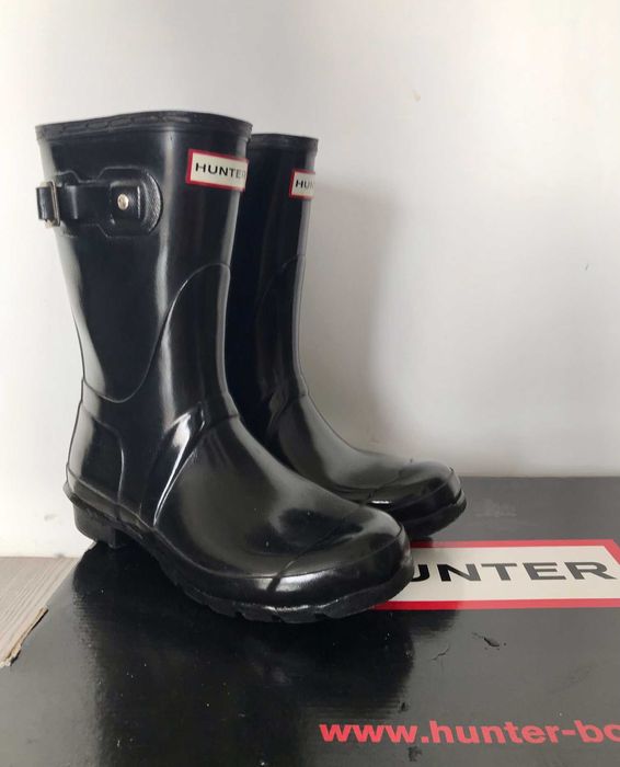 Hunter ORIGINAL Kalosze Gloss Short Black 38