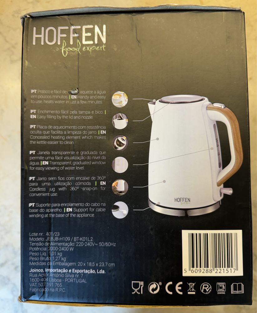 Chaleira / jarro eléctrica Hoffen