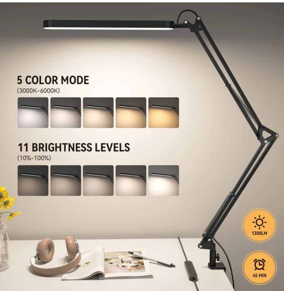 SKYLEO Lampa biurkowa LED Możliwość przyciemniania - 80 cm
