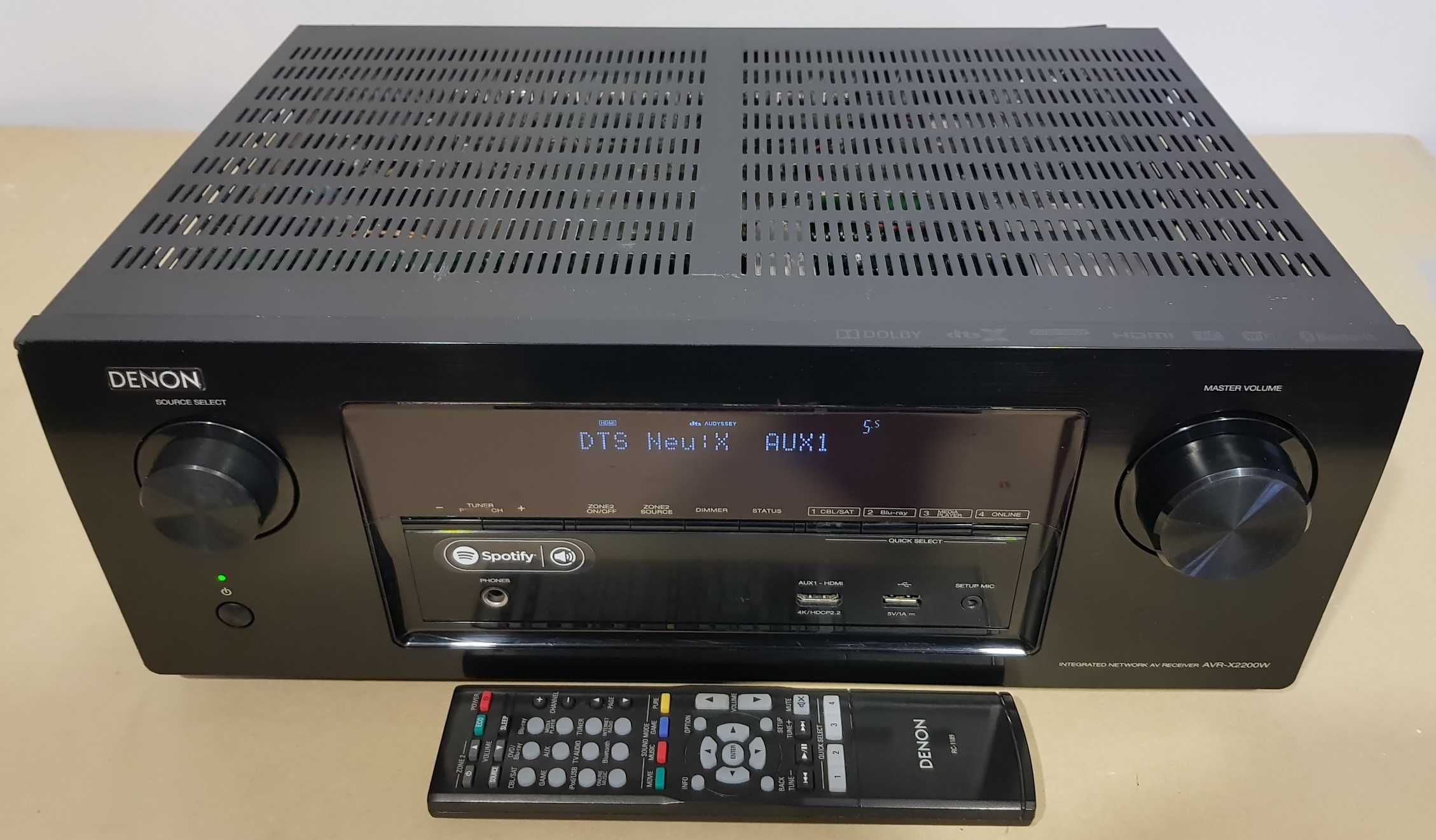 Ресивер Denon AVR X2200W має Hdmi,Usb.Bluetooth,WiFi,Dolby,ЦАП,4-16 Ом