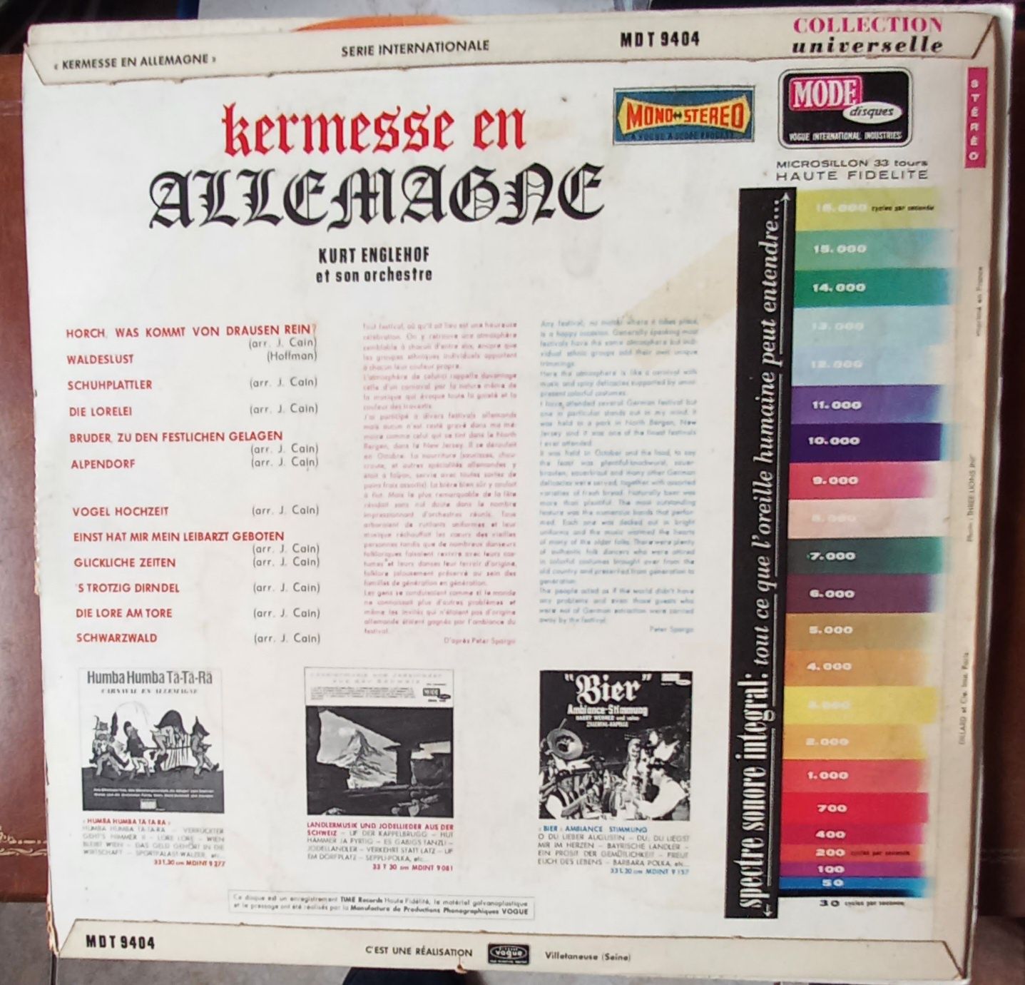 Disco de vinil, LP, Kut Englehof e sua orquestra,1963.