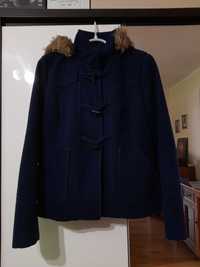 Granatowa kurtka/ płaszcz z kapturem