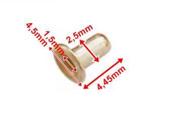 Przelotki do drutu miedziowane 500 sztuk Tulejki do ramek Przelotka