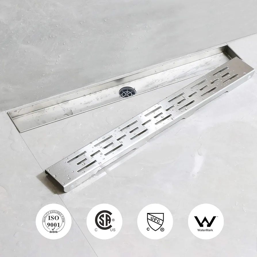 Odpływ łazienkowy prysznicowy 80cm srebrny