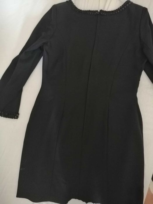Vestido preto com lantejoulas boutique Maria Bonita M/L (ver medidas)