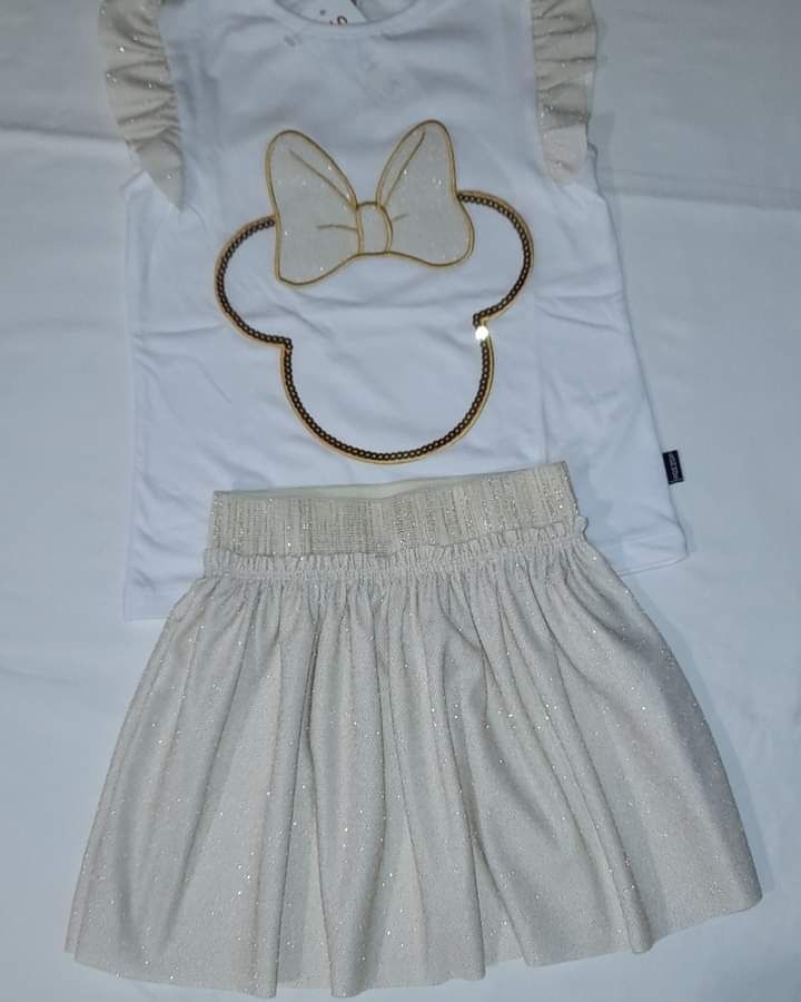 Conjunto minnie dourado