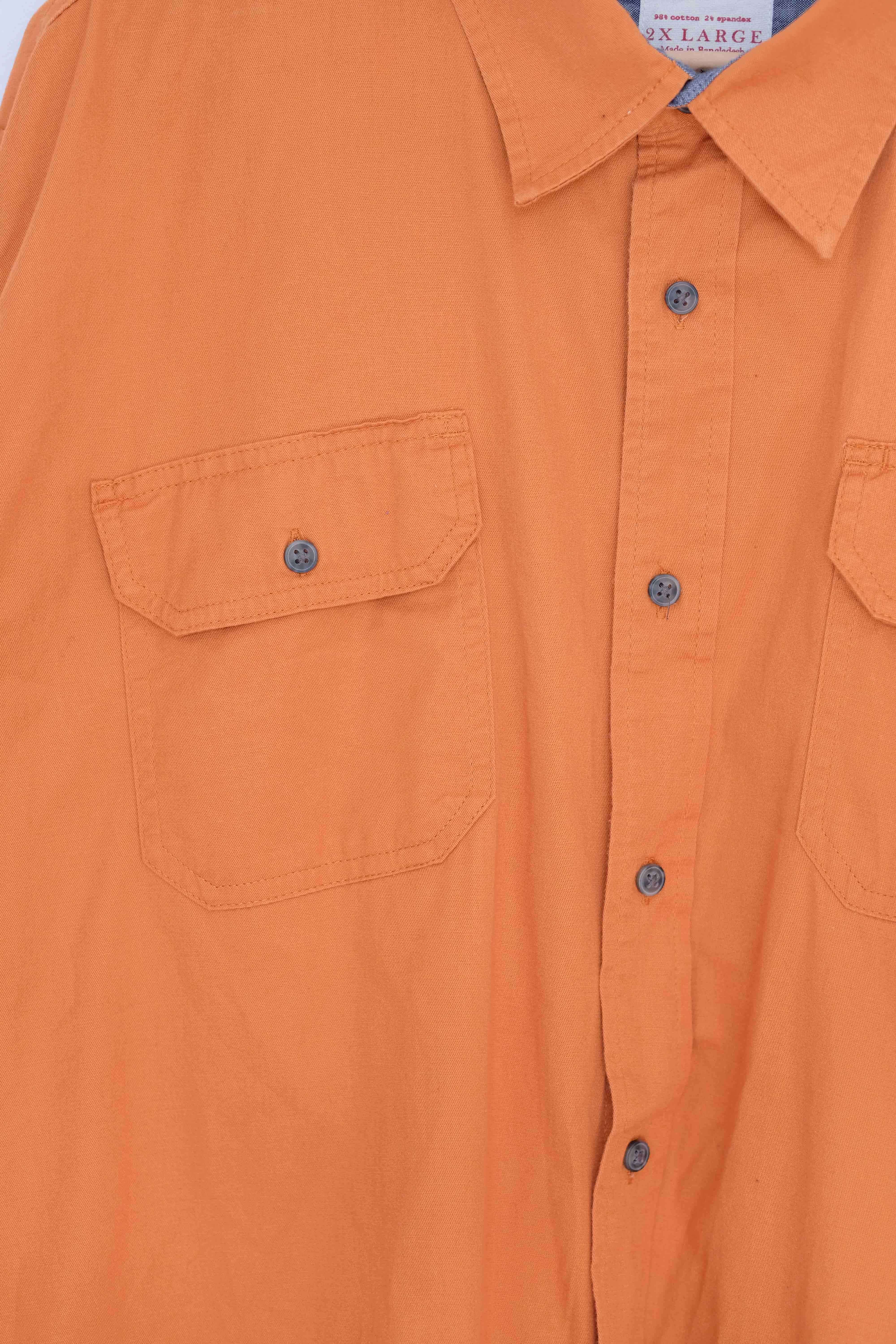 Wrangler koszula męska XXL pomarańczowa bawełniana krótki rękaw