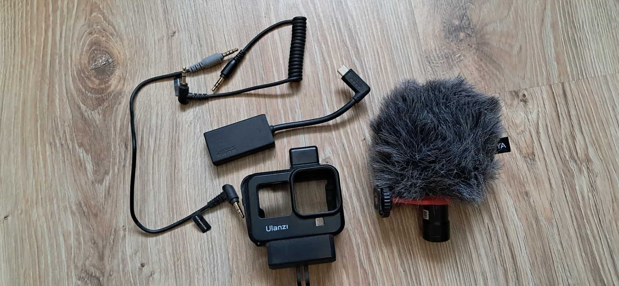 Adapter do mikrofonu Gopro 8 9 10  Hero Black Mikrofon obudowa ulanzi