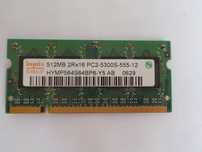 Pamięć do laptopa 2 x 512 MB HYNIX DDR2 (2Rx16 PC2-5300S-555-12)