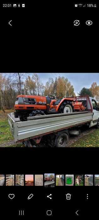 Uslugi małym traktorkiem kubota