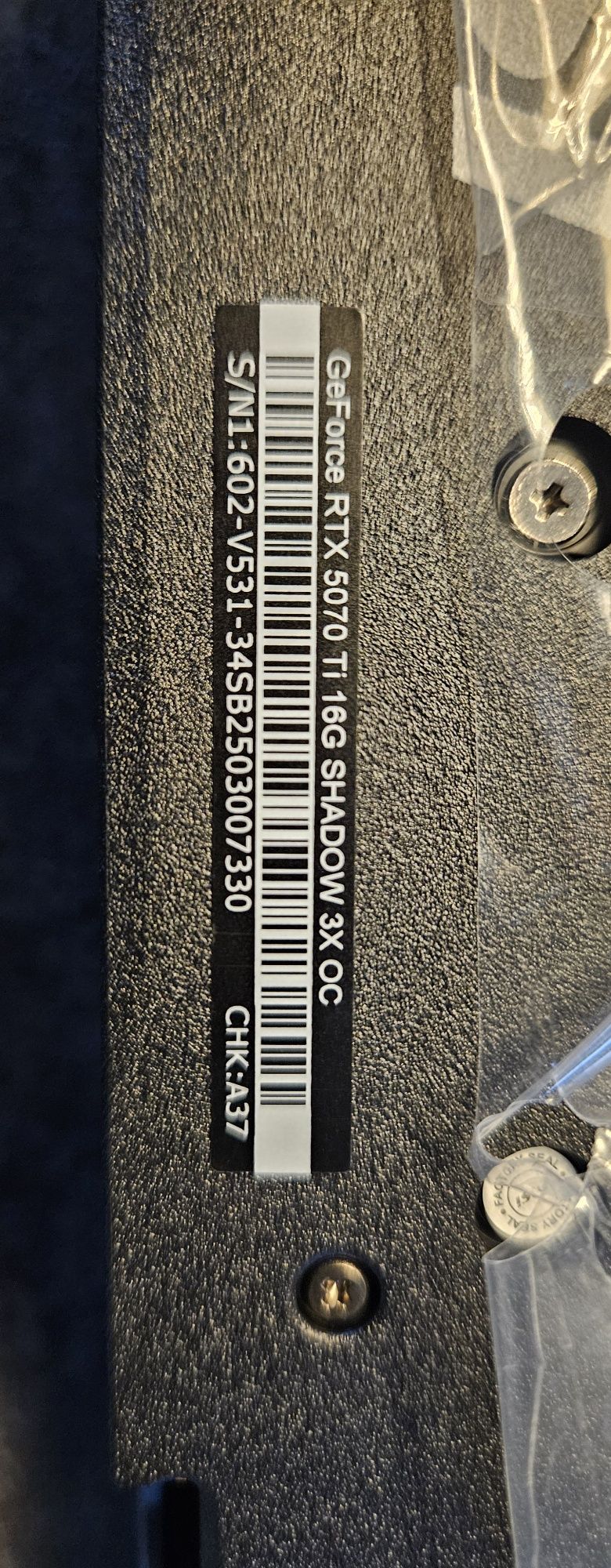 RTX 5070TI MSI Shadow Nowa