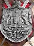 Escudo brasão armas espadas, medieval colecção