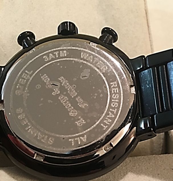 Relógio George & Sons cronógrafo em alumínio preto novo com caixa