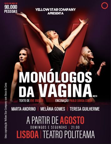 Bilhetes Teatro Monologos da Va*ina