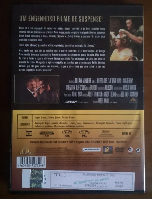 DVD "FX - Efeitos Mortais"