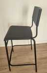 Conjunto de 3 bancos alto com encosto, preto