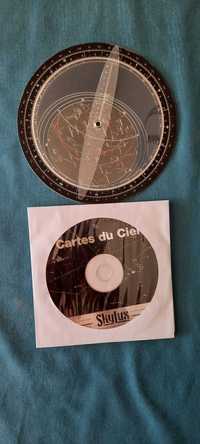 Obrotowa mapa nieba płyta CD z programem astronomicznym Cartes du Ciel