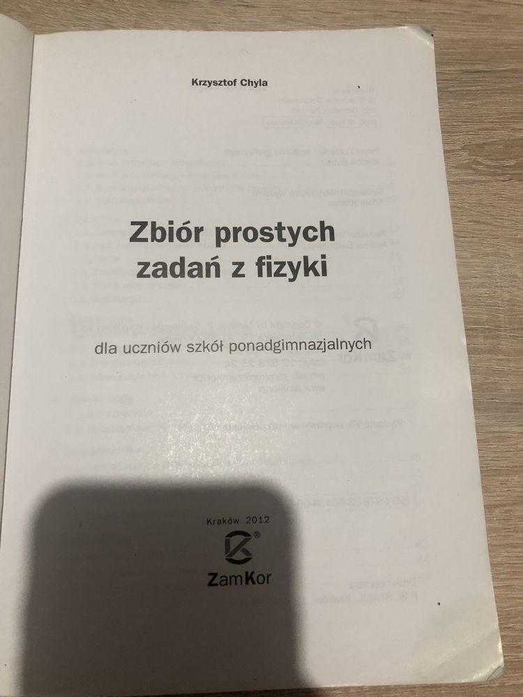 Zbiór prostych zadań z fizyki