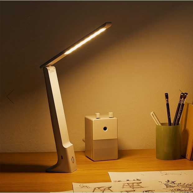 Складна настільна лампа із зарядкою від USB, для читання та навчання.