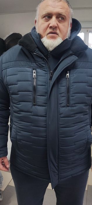 Мужские зимние куртки больших размеров прямого фасона