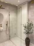 Szyba prysznicowa Avexa Gold Brushed typu walk-in