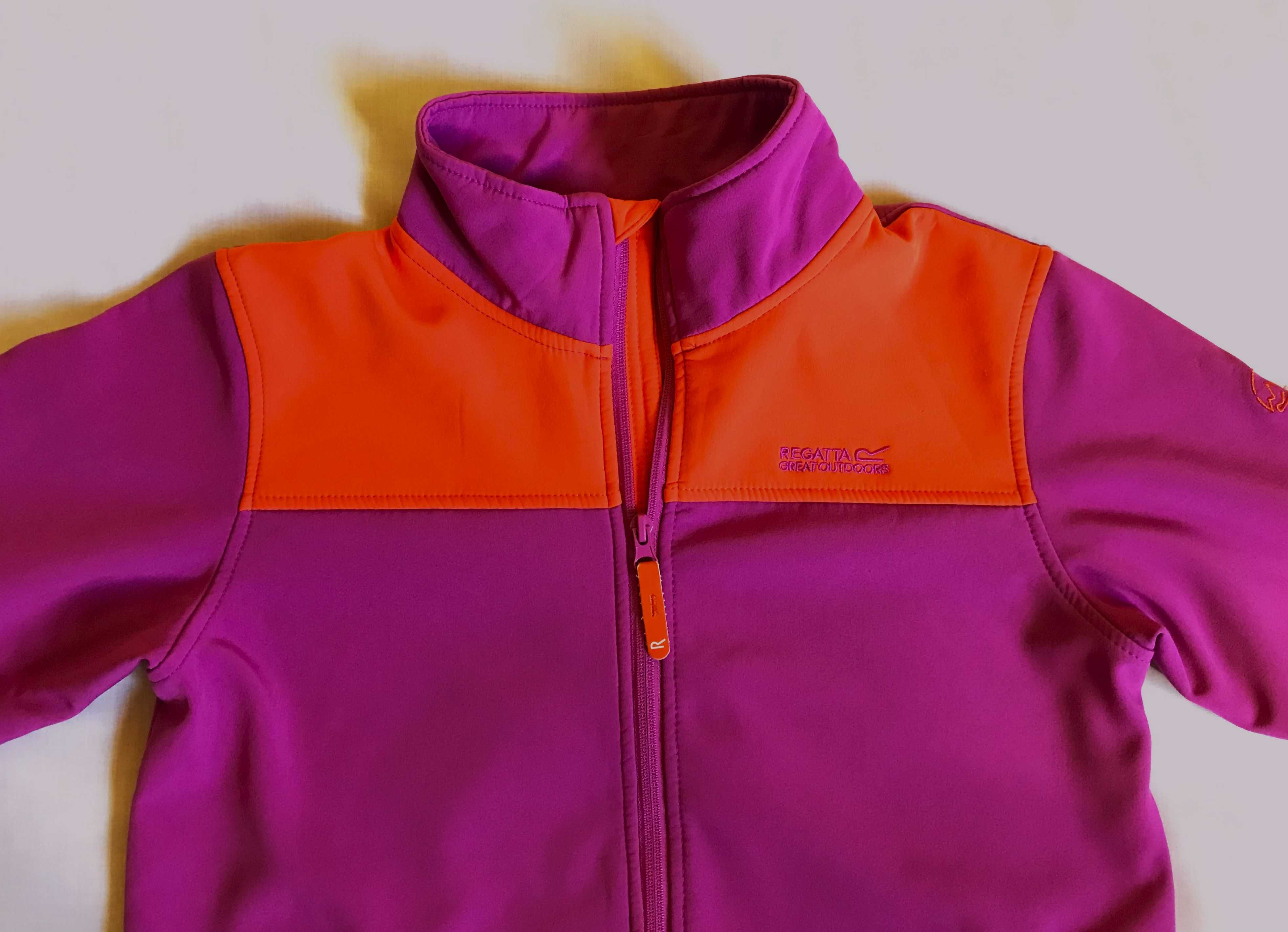kurtka softshell regatta damska na zamek stójka róż pomarańcz neon 36