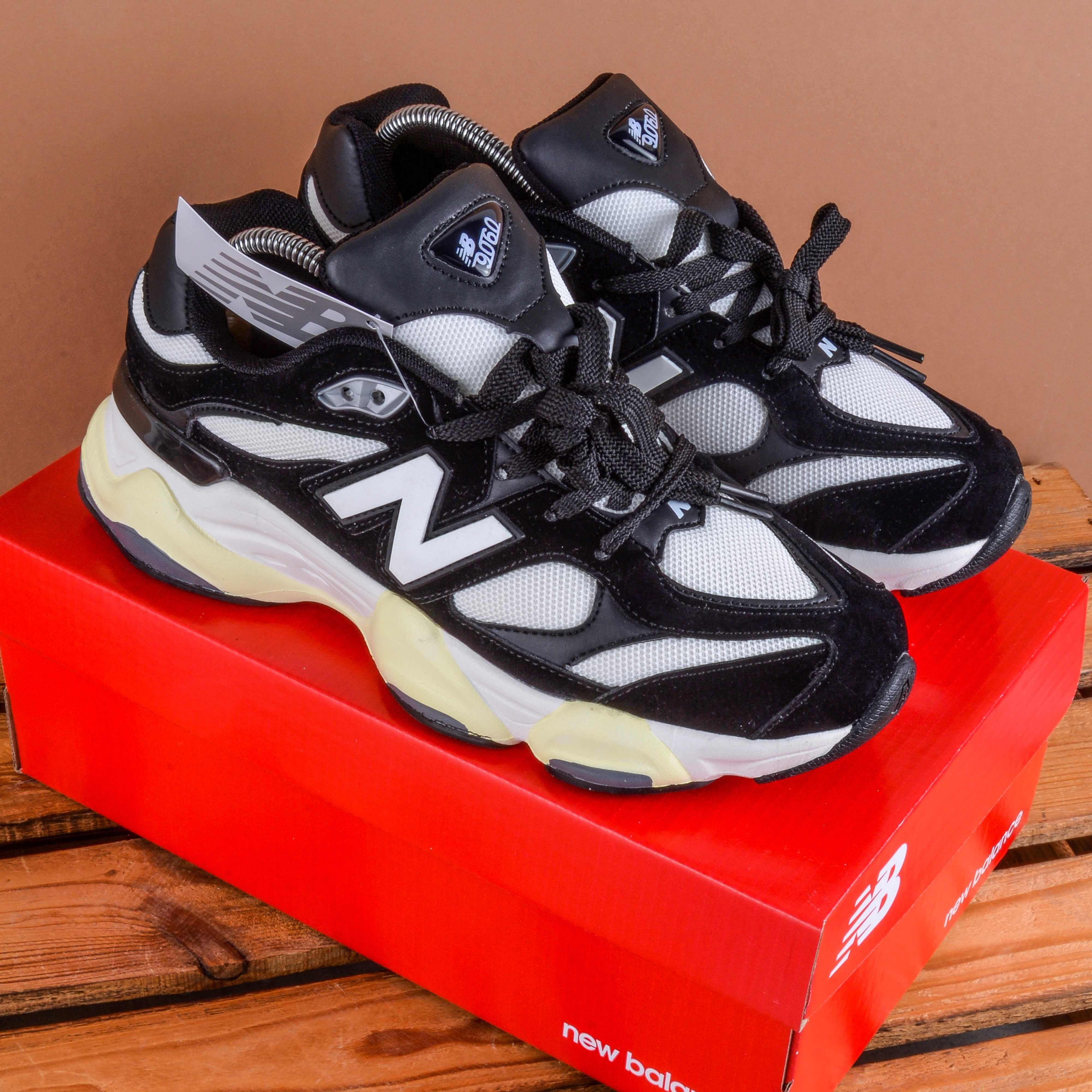 (1820) SALE Кросівки New Balance 9060 чорні з білим (40-44) нб NB