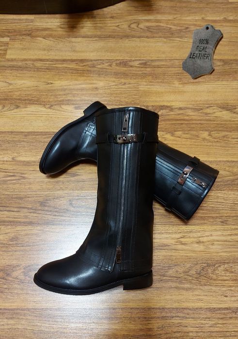 Чоботи труби шкіра в стилі GIVENCHY 3 кольори