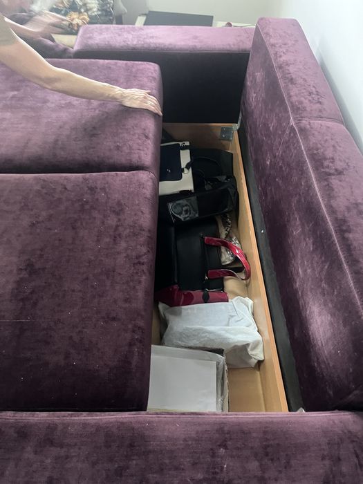 Sofa kanapa 2 osobowa bordo
