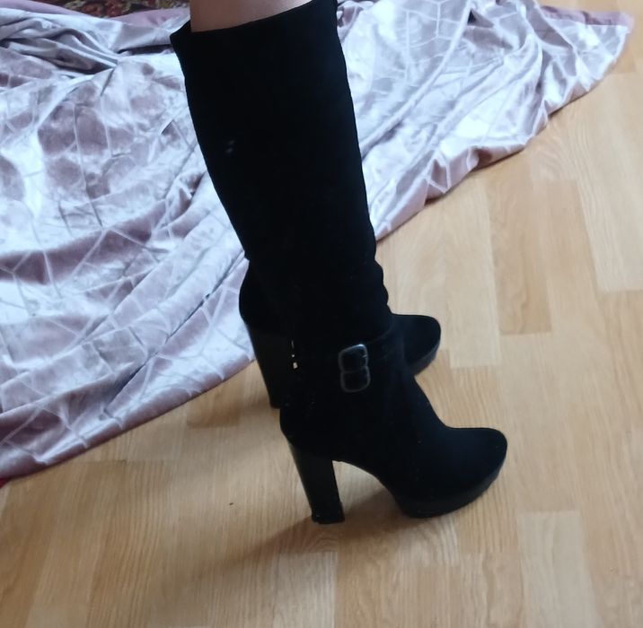 Повністю натуральні зимові чоботи цегейка замш натуральне хутро