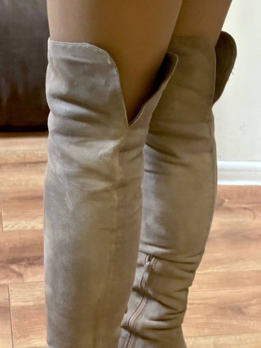 Ботфорти бежеві 37 (24 см)