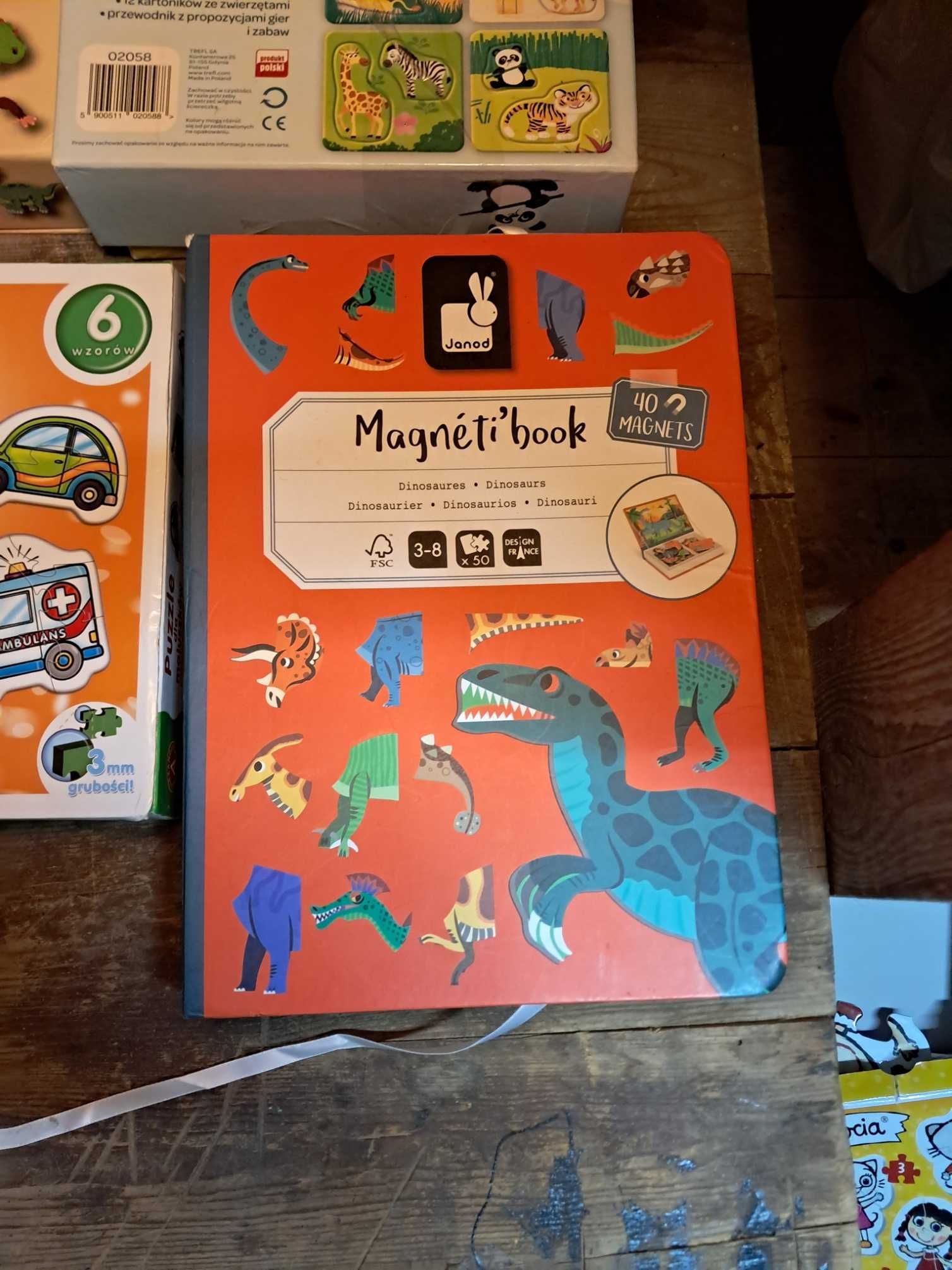 Zestaw puzzli i gier dla dzieci 10 szt