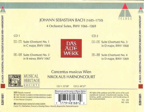 Johann Sebastian Bach  ‎– 4 Orchestral Suites