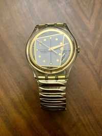 Swatch Dourado com bracelete dourada elástica de 1994 estado impecável