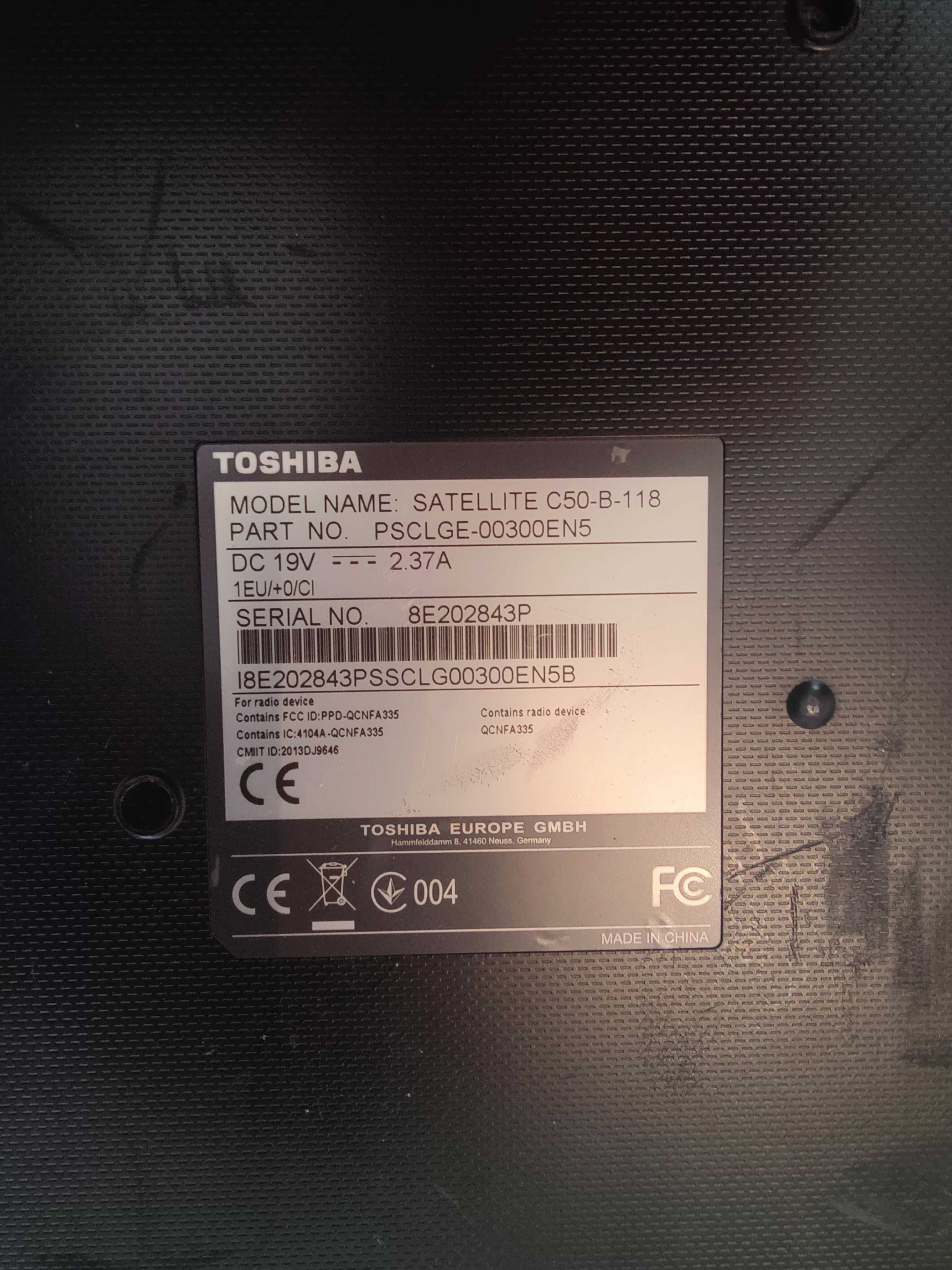 Toshiba c50 без зарядки