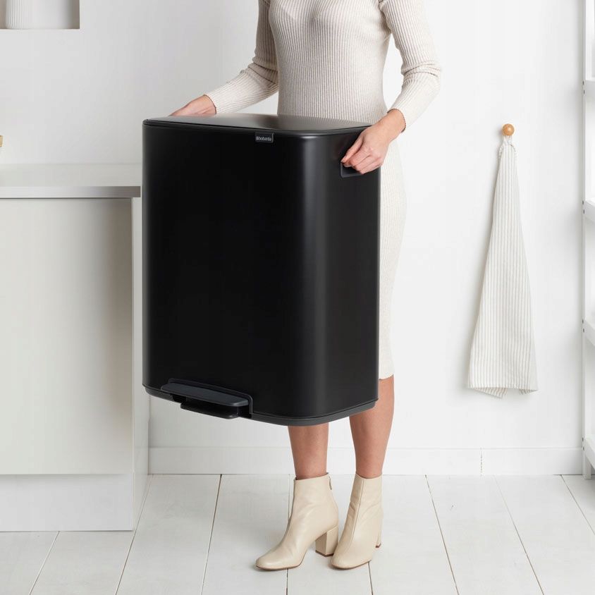 Kosz Na Śmieci Stal Nierdzewna Brabantia 2X30L Czarny (Delikatna Rysa)