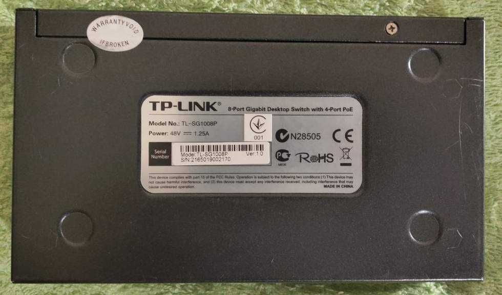 Комутатори (Switch) 8-портовий TP-LINK  TL-SF1008D,  TL-SG1008P