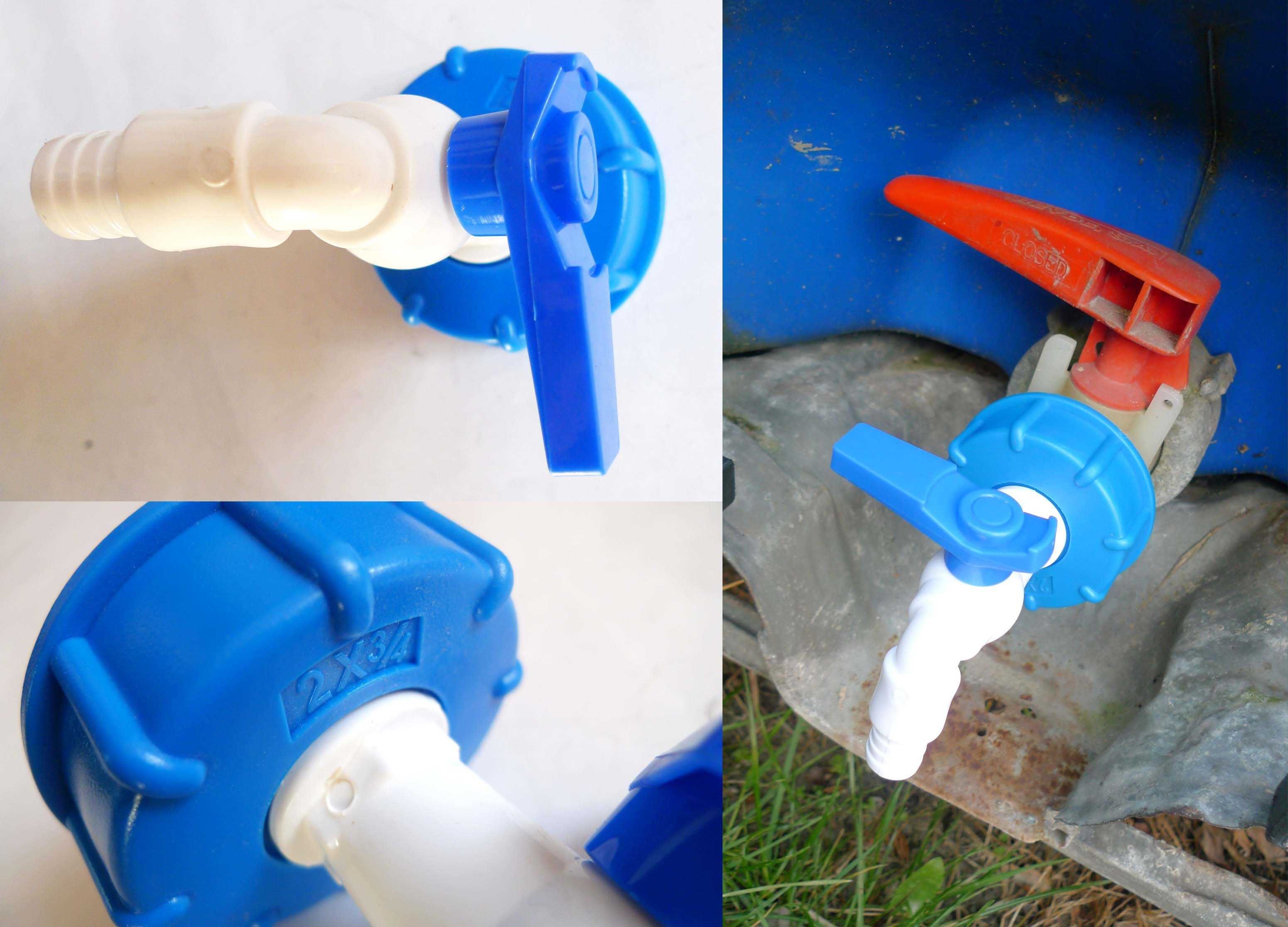 Kran 3/4" do zbiornika Mauzer + redukcja 6cm na 3/4 cala