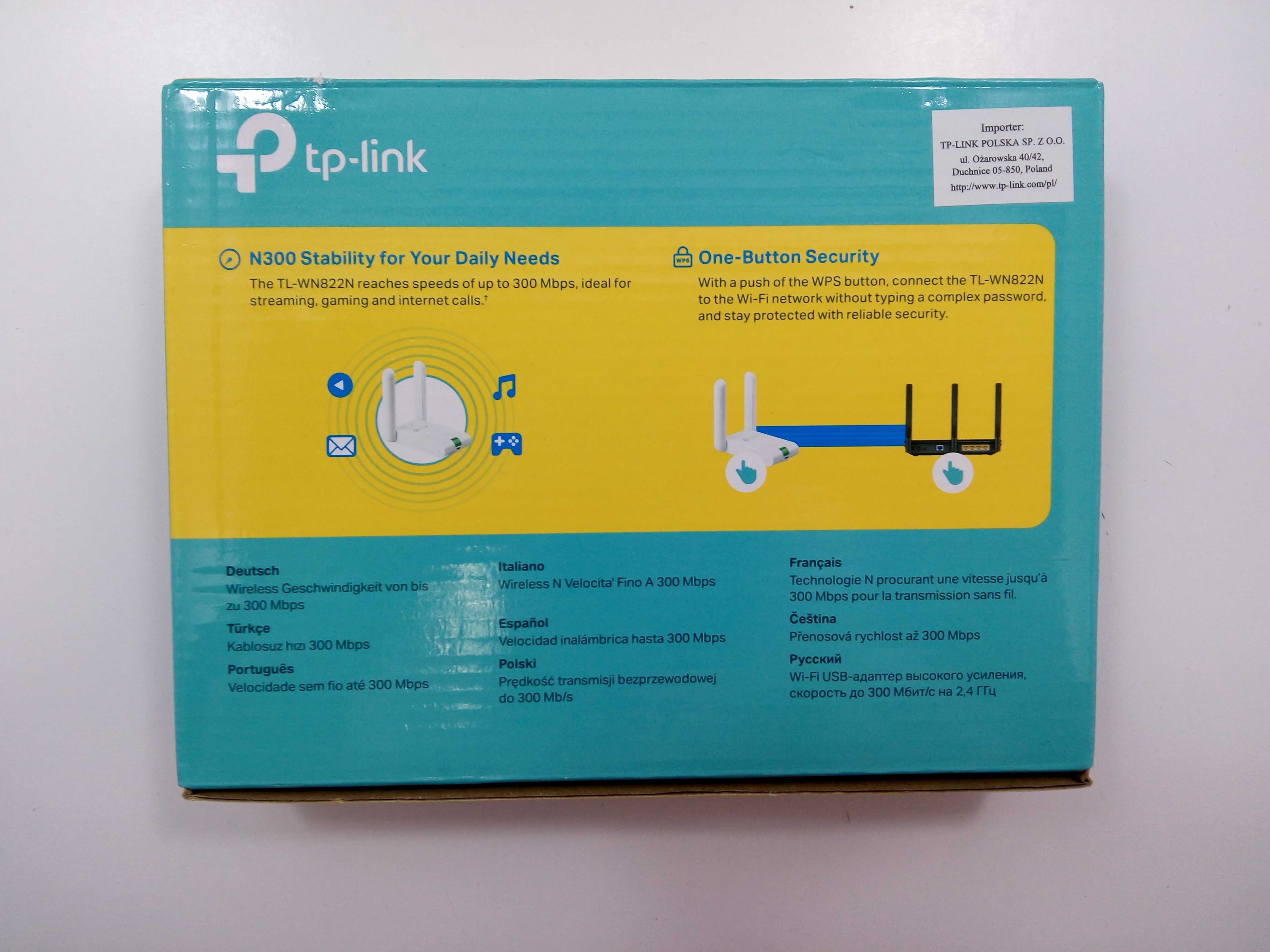 Karta sieciowa TP-Link TL-WN822N WiFi N USB FV