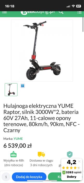 OKAZJA! Hulajnoga wysokiej jakosci