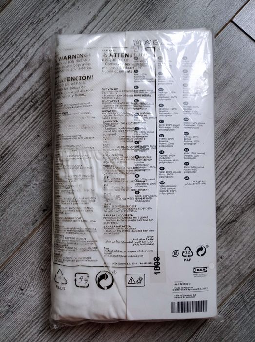 Falbanka, spódnica LEN do łóżeczka dziecięcego IKEA