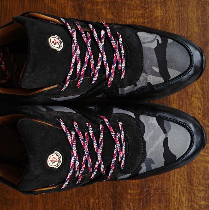 Moncler Fabien "Gucci" Black Leather Sneakers 44 размер 28 см