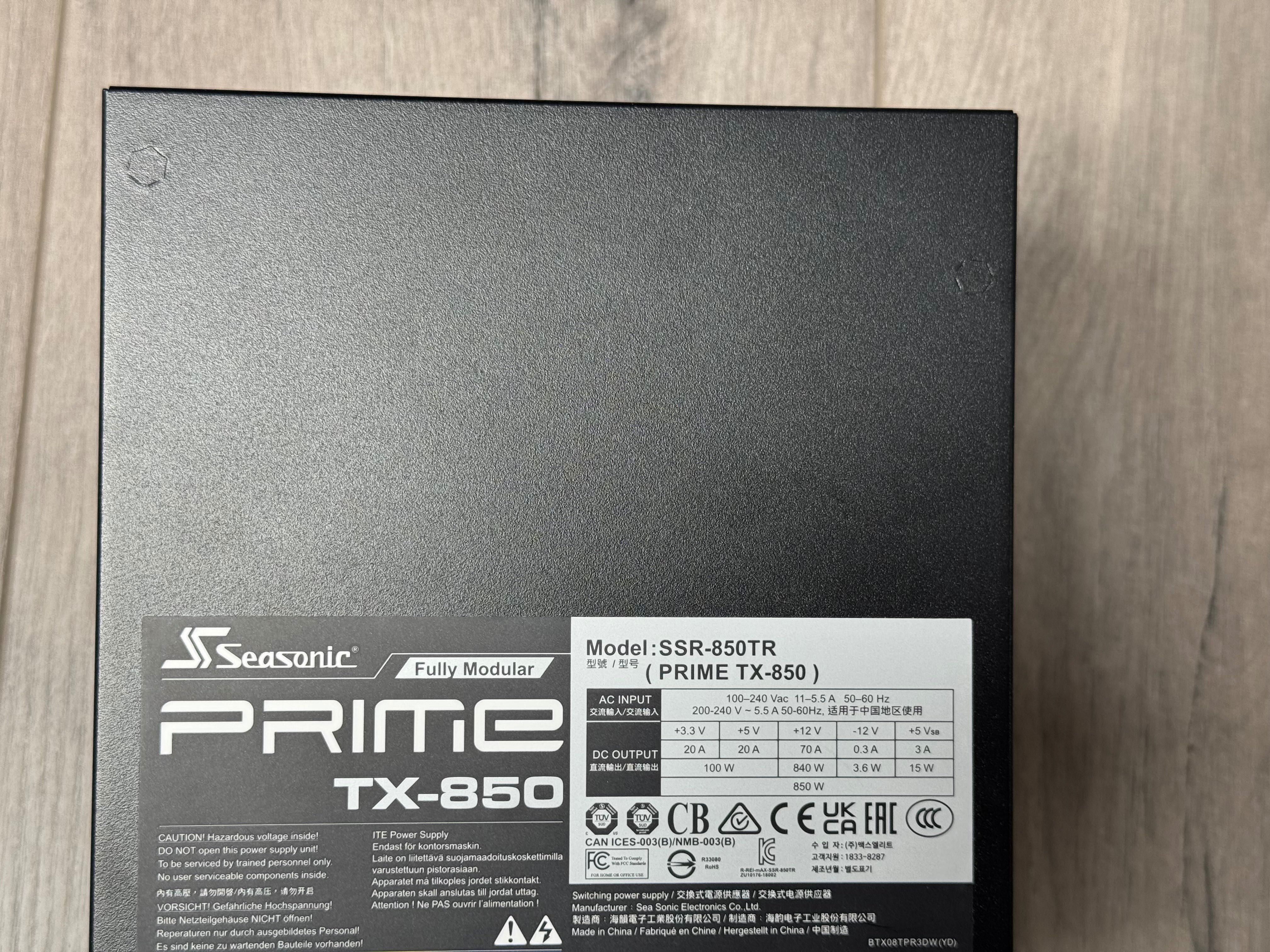 Zasilacz Seasonic Prime TX 80 PLUS Titanium 850 Watt